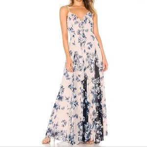 BCBG Maxazria Floral Ruffle Gown